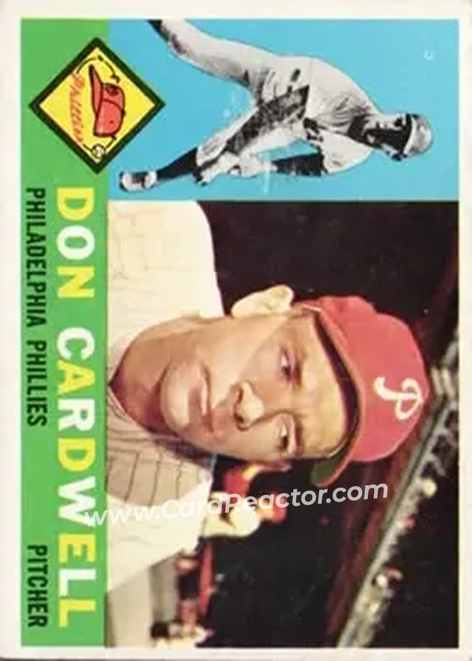 1960 Topps #384 - Don Cardwell - Philadelphia Phillies - Front