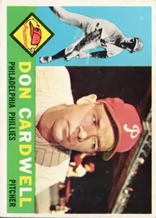 1960 Topps #384 - Don Cardwell - Philadelphia Phillies 1960 Topps #384 - Don Cardwell - Philadelphia Phillies
