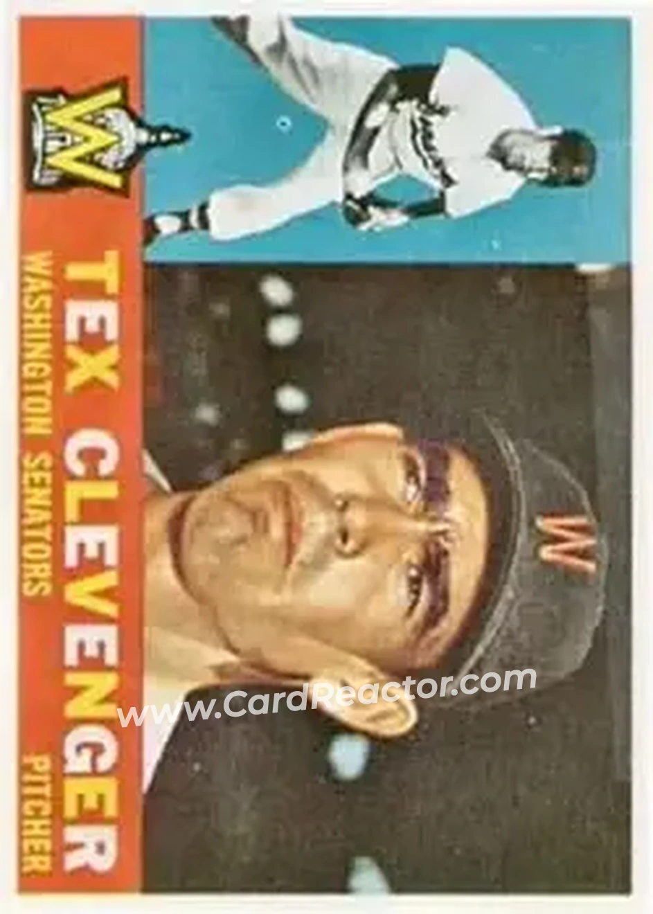1960 Topps #392 - Tex Clevenger - Washington Senators - Front