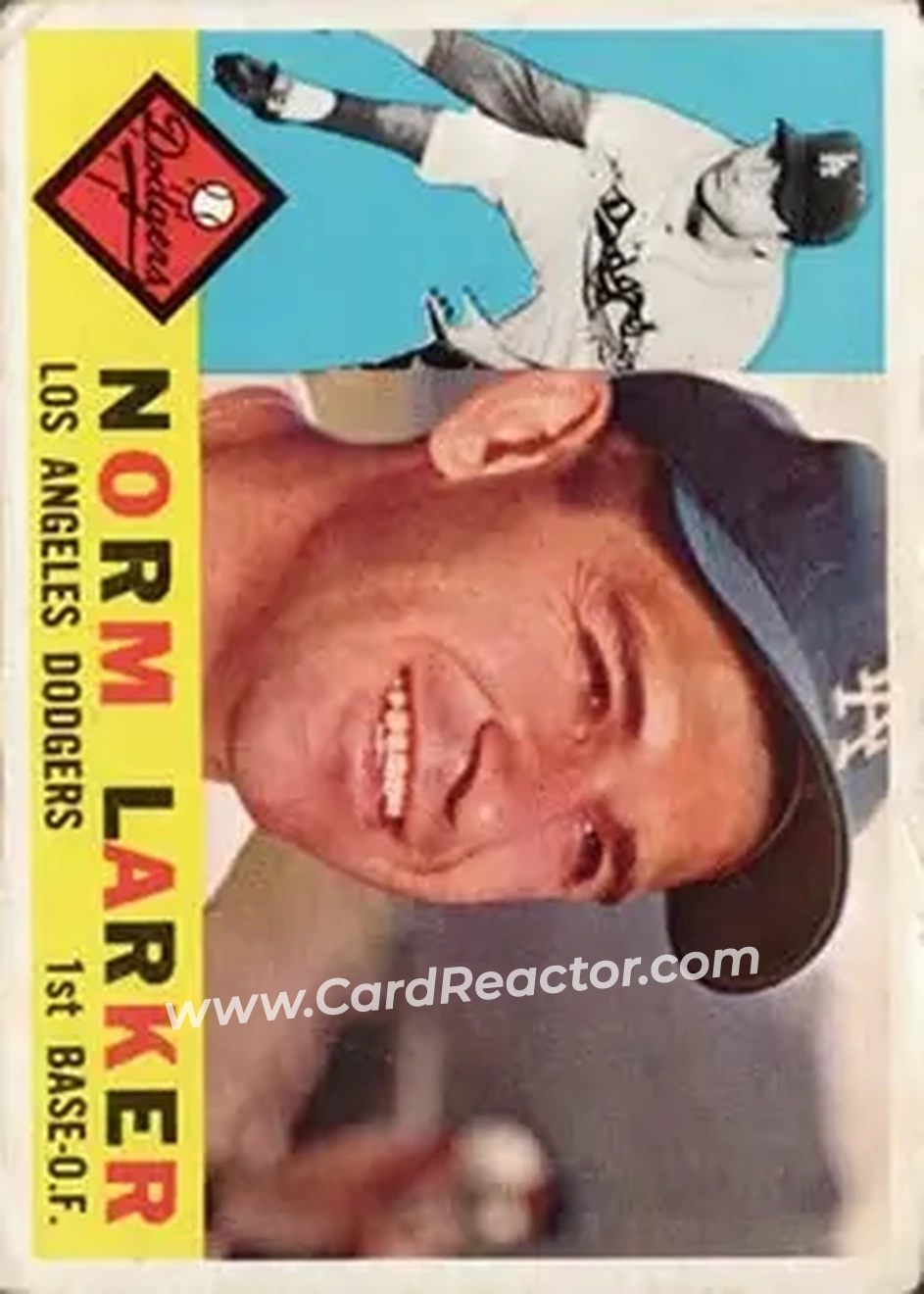 1960 Topps #394 - Norm Larker - Los Angeles Dodgers - Front 1960 Topps #394 - Norm Larker - Los Angeles Dodgers - Front
