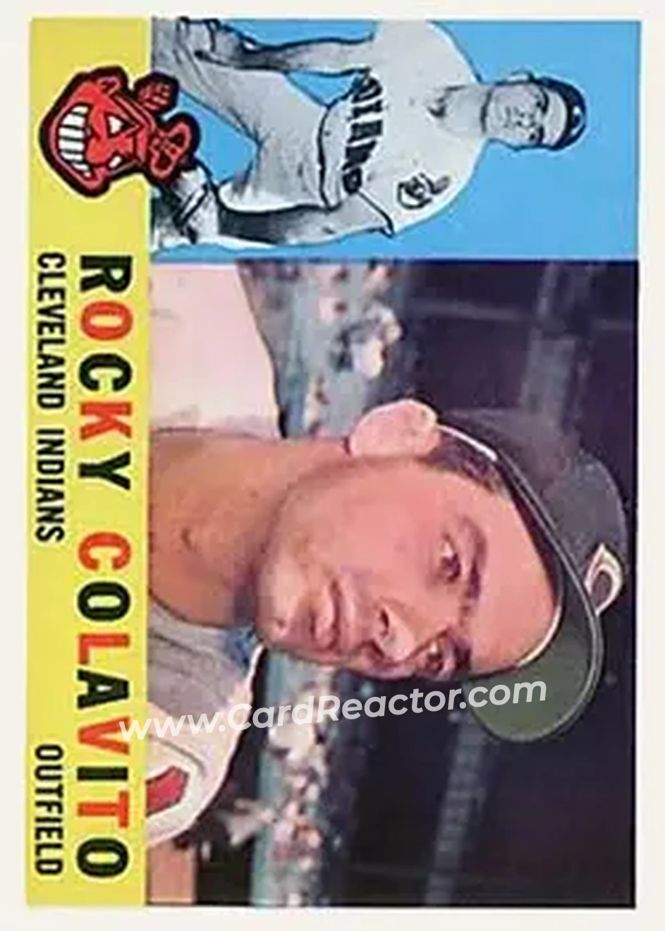 1960 Topps #400 - Rocky Colavito - Cleveland Indians - Front 1960 Topps #400 - Rocky Colavito - Cleveland Indians - Front