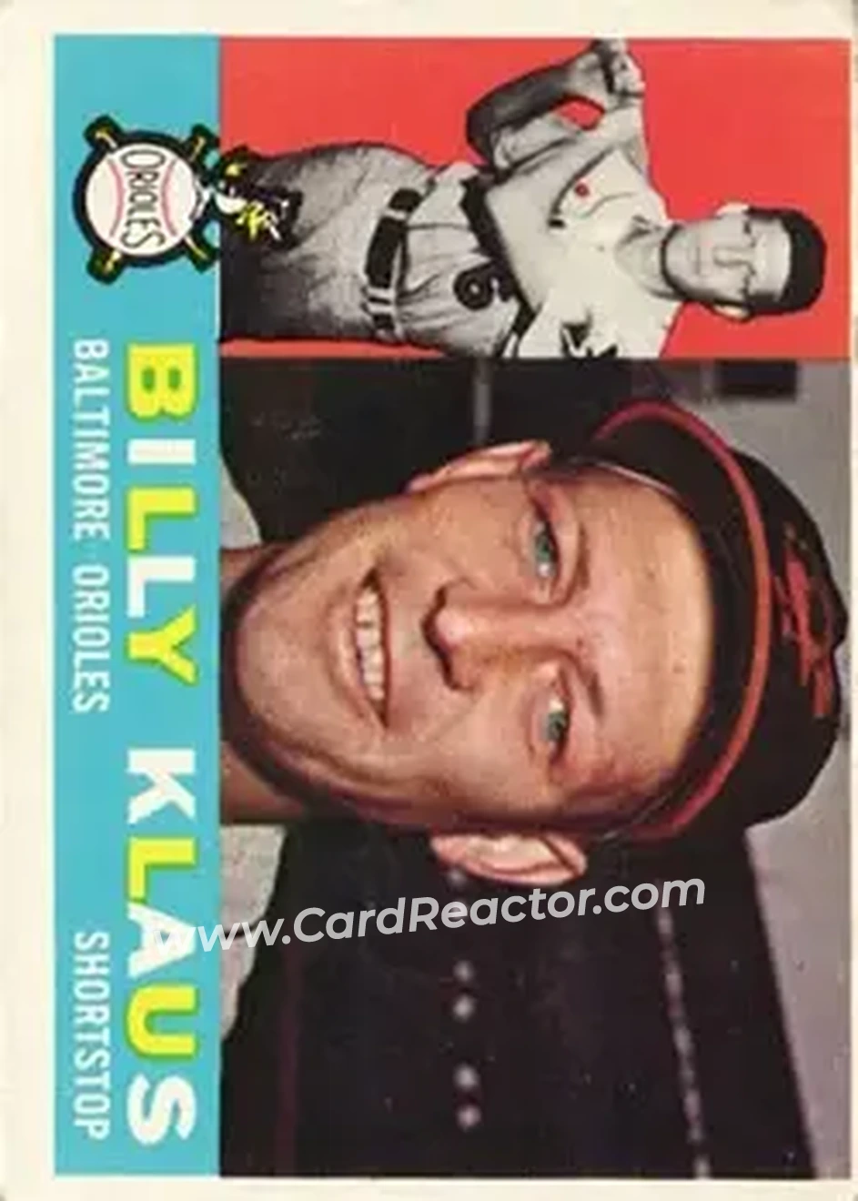 1960 Topps #406 - Billy Klaus - Baltimore Orioles - Front