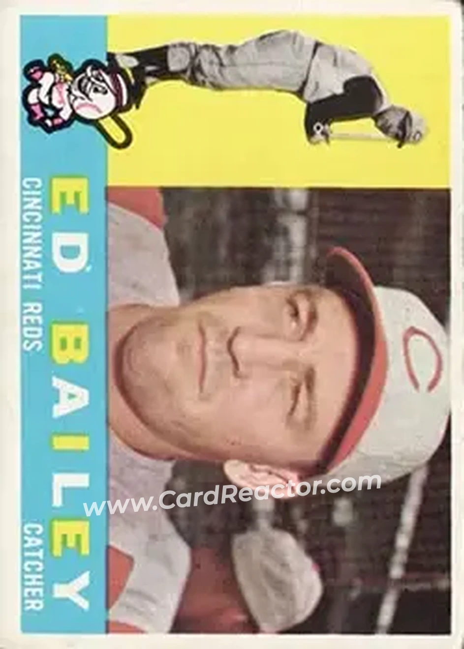 1960 Topps #411 - Ed Bailey - Cincinnati Reds - Front 1960 Topps #411 - Ed Bailey - Cincinnati Reds - Front
