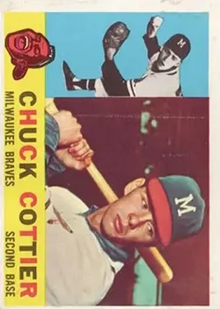 1960 Topps #417 - Chuck Cottier - Milwaukee Braves 1960 Topps #417 - Chuck Cottier - Milwaukee Braves