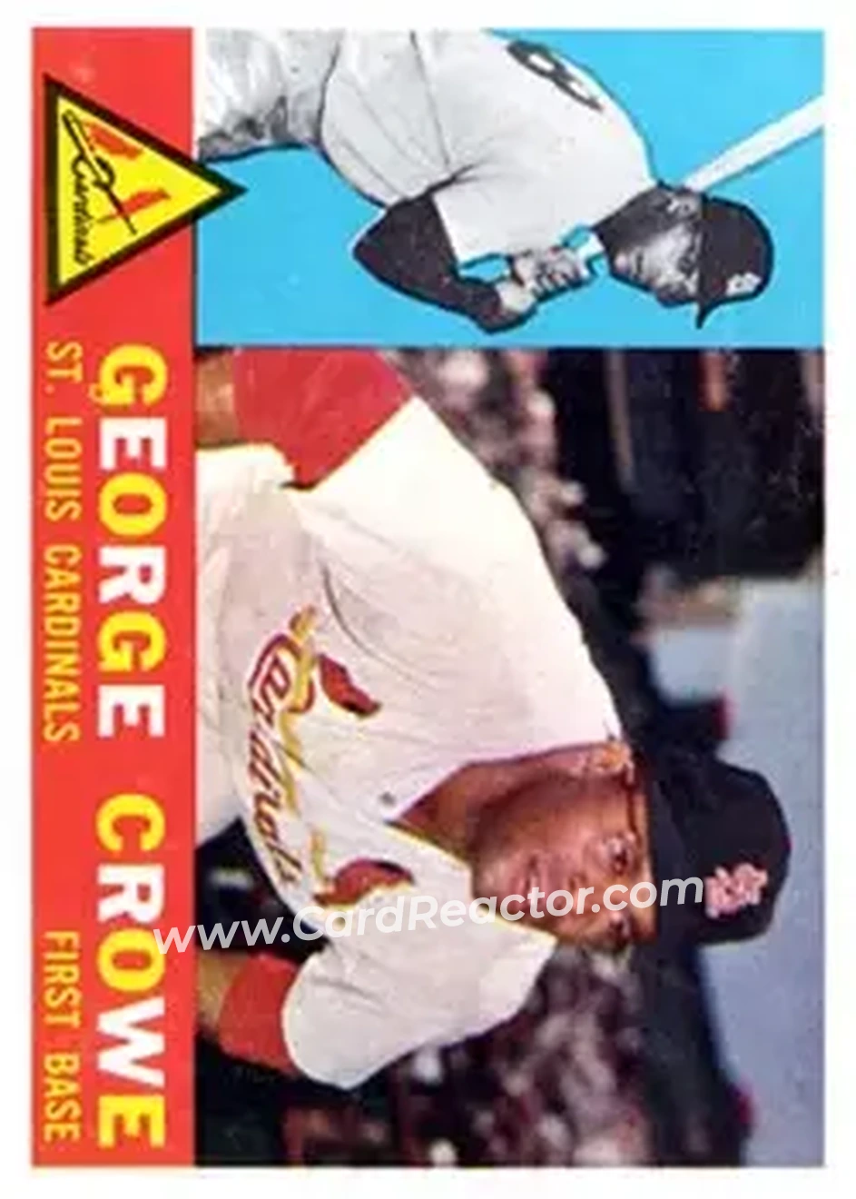 1960 Topps #419 - George Crowe - St. Louis Cardinals - Front 1960 Topps #419 - George Crowe - St. Louis Cardinals - Front