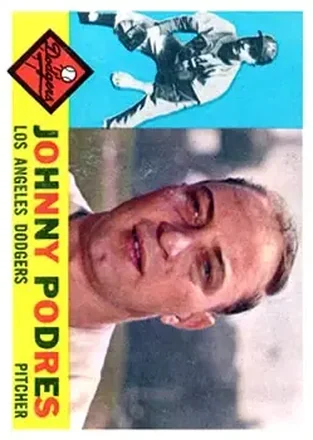 1960 Topps #425 - Johnny Podres - Los Angeles Dodgers 1960 Topps #425 - Johnny Podres - Los Angeles Dodgers