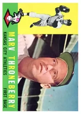 1960 Topps #436 - Marv Throneberry - Kansas City Athletics 1960 Topps #436 - Marv Throneberry - Kansas City Athletics