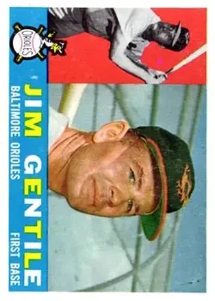 1960 Topps #448 - Jim Gentile - Baltimore Orioles
