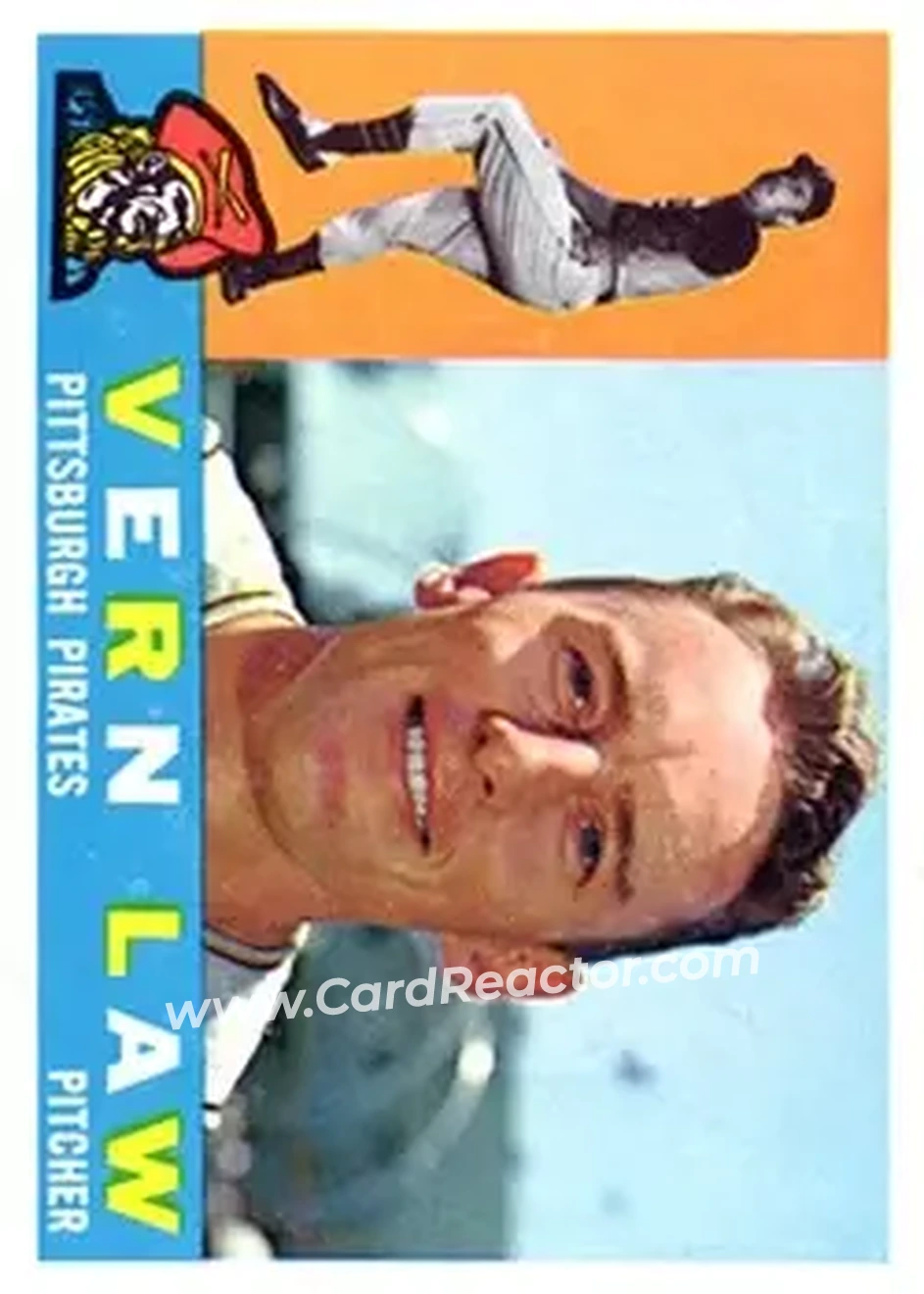 1960 Topps #453 - Vern Law - Pittsburgh Pirates - Front 1960 Topps #453 - Vern Law - Pittsburgh Pirates - Front