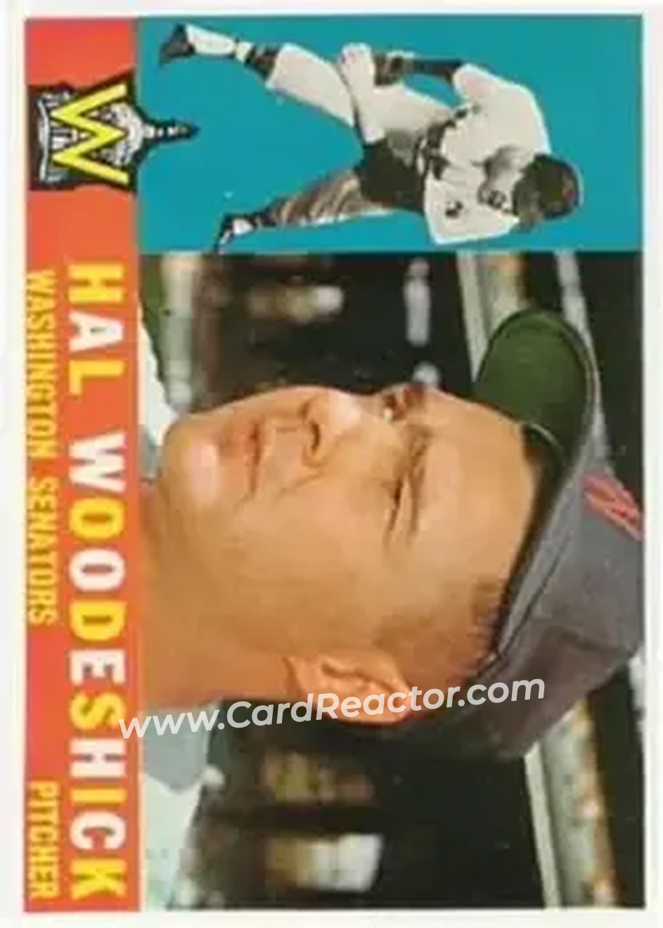 1960 Topps #454 - Hal Woodeshick - Washington Senators - Front 1960 Topps #454 - Hal Woodeshick - Washington Senators - Front
