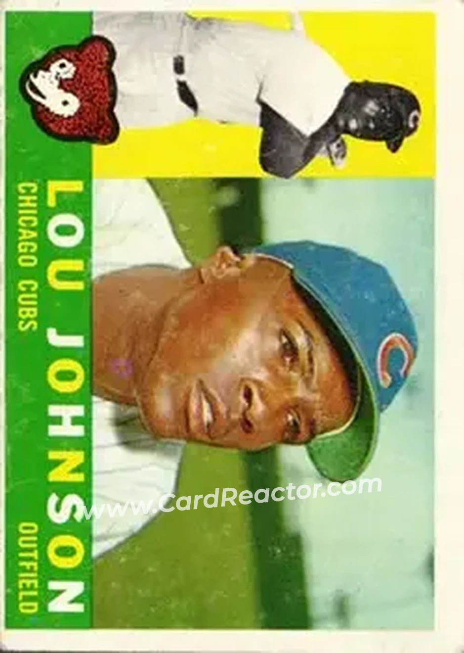 1960 Topps #476 - Lou Johnson - Chicago Cubs - Front 1960 Topps #476 - Lou Johnson - Chicago Cubs - Front