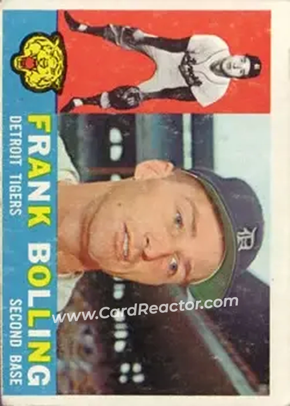 1960 Topps #482 - Frank Bolling - Detroit Tigers - Front 1960 Topps #482 - Frank Bolling - Detroit Tigers - Front
