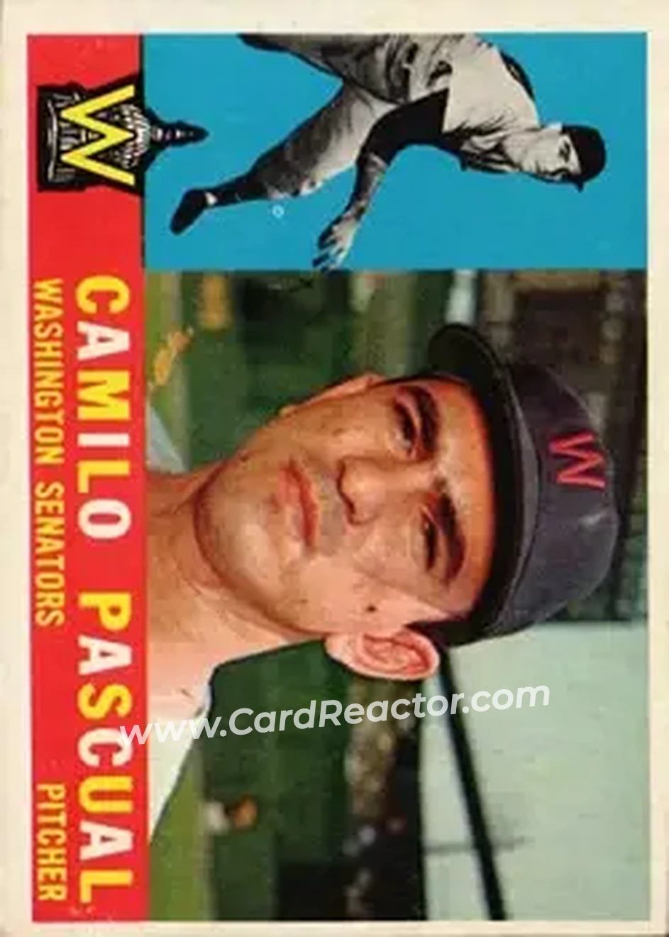 1960 Topps #483 - Camilo Pascual - Washington Senators - Front 1960 Topps #483 - Camilo Pascual - Washington Senators - Front
