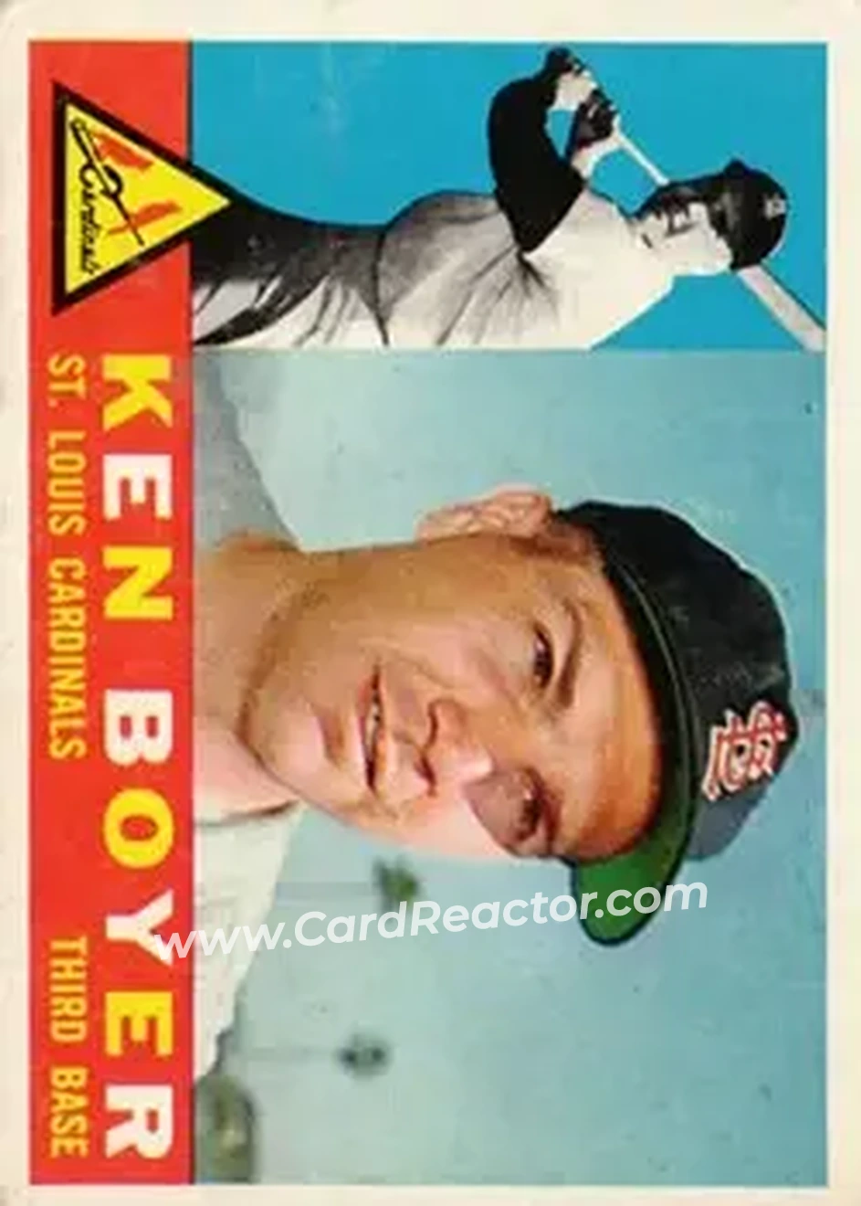 1960 Topps #485 - Ken Boyer - St. Louis Cardinals - Front 1960 Topps #485 - Ken Boyer - St. Louis Cardinals - Front