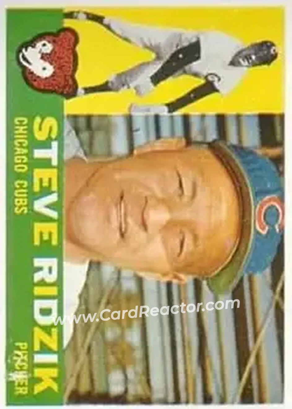 1960 Topps #489 - Steve Ridzik - Chicago Cubs - Front