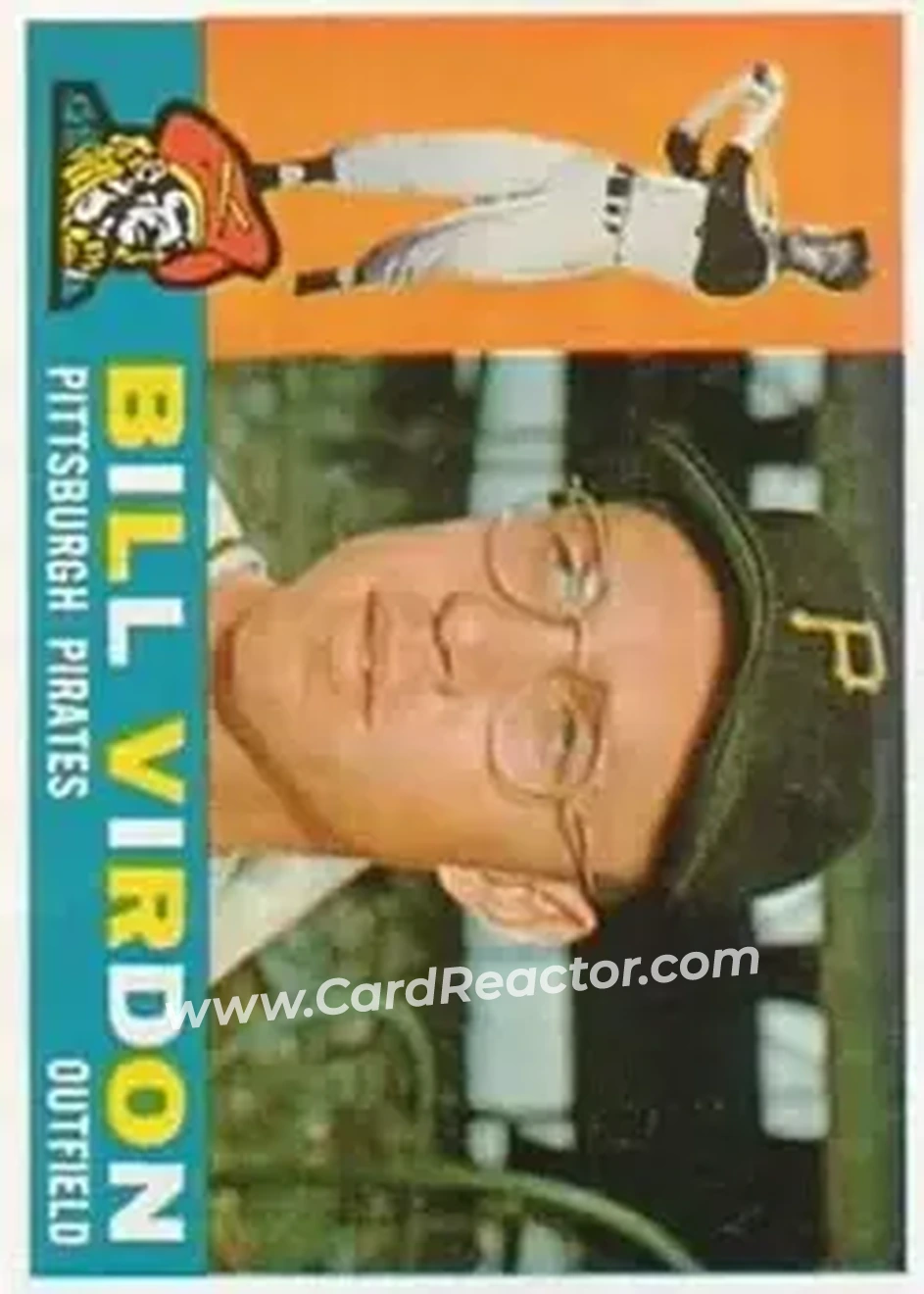 1960 Topps #496 - Bill Virdon - Pittsburgh Pirates - Front 1960 Topps #496 - Bill Virdon - Pittsburgh Pirates - Front