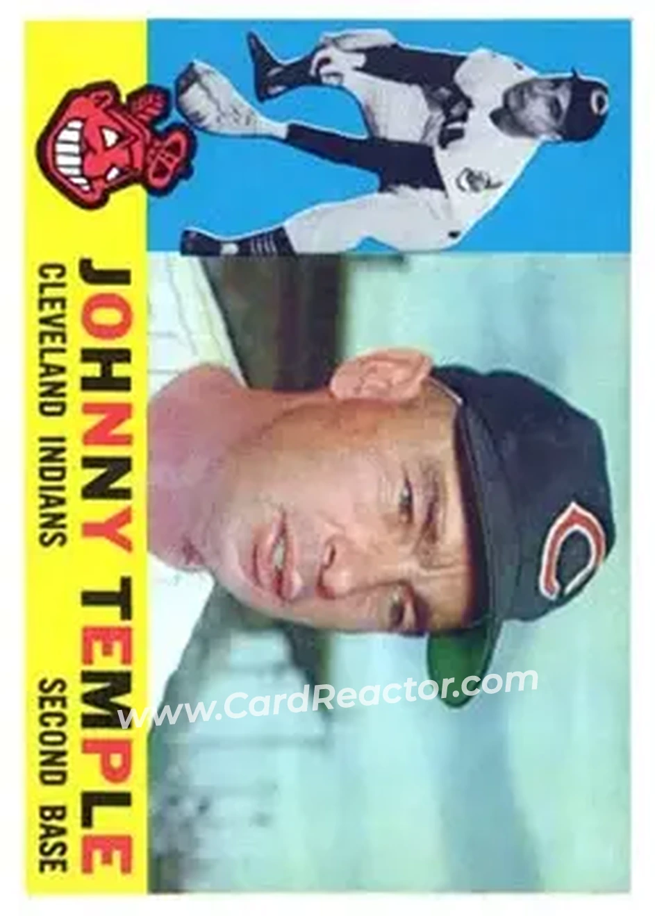 1960 Topps #500 - Johnny Temple - Cleveland Indians - Front 1960 Topps #500 - Johnny Temple - Cleveland Indians - Front