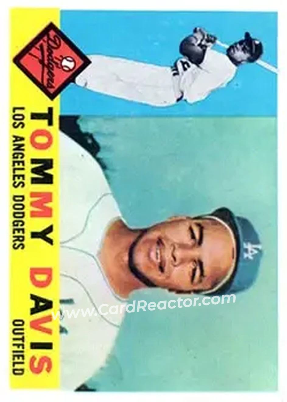 1960 Topps #509 - Tommy Davis - Los Angeles Dodgers - Front 1960 Topps #509 - Tommy Davis - Los Angeles Dodgers - Front
