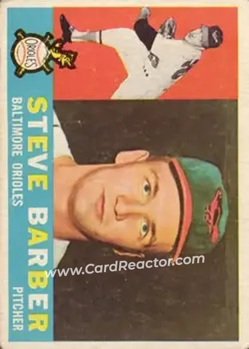 1960 Topps #514 - Steve Barber - Baltimore Orioles - Front 1960 Topps #514 - Steve Barber - Baltimore Orioles - Front