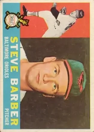1960 Topps #514 - Steve Barber - Baltimore Orioles