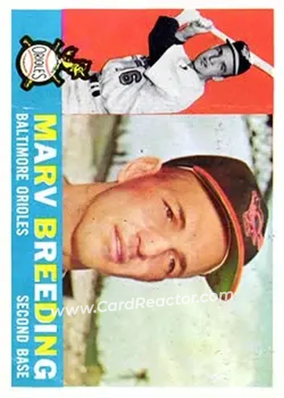 1960 Topps #525 - Marv Breeding - Baltimore Orioles - Front