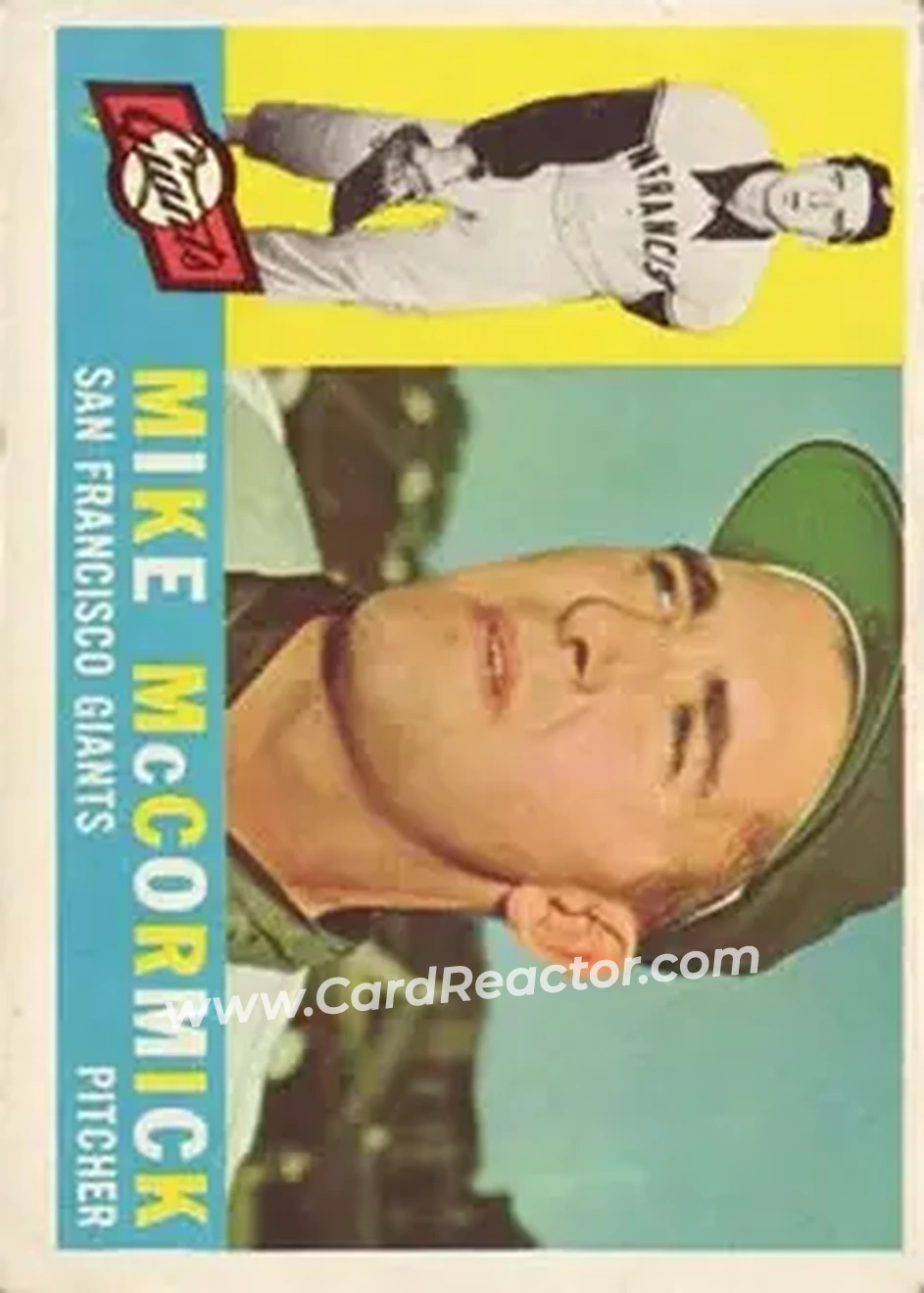 1960 Topps #530 - Mike McCormick - San Francisco Giants - Front 1960 Topps #530 - Mike McCormick - San Francisco Giants - Front