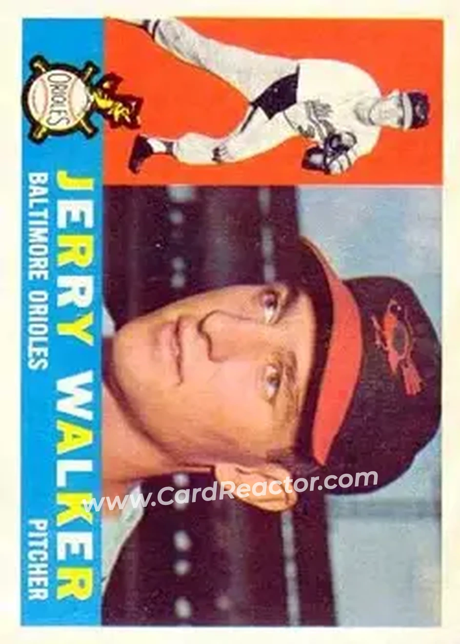 1960 Topps #540 - Jerry Walker - Baltimore Orioles - Front