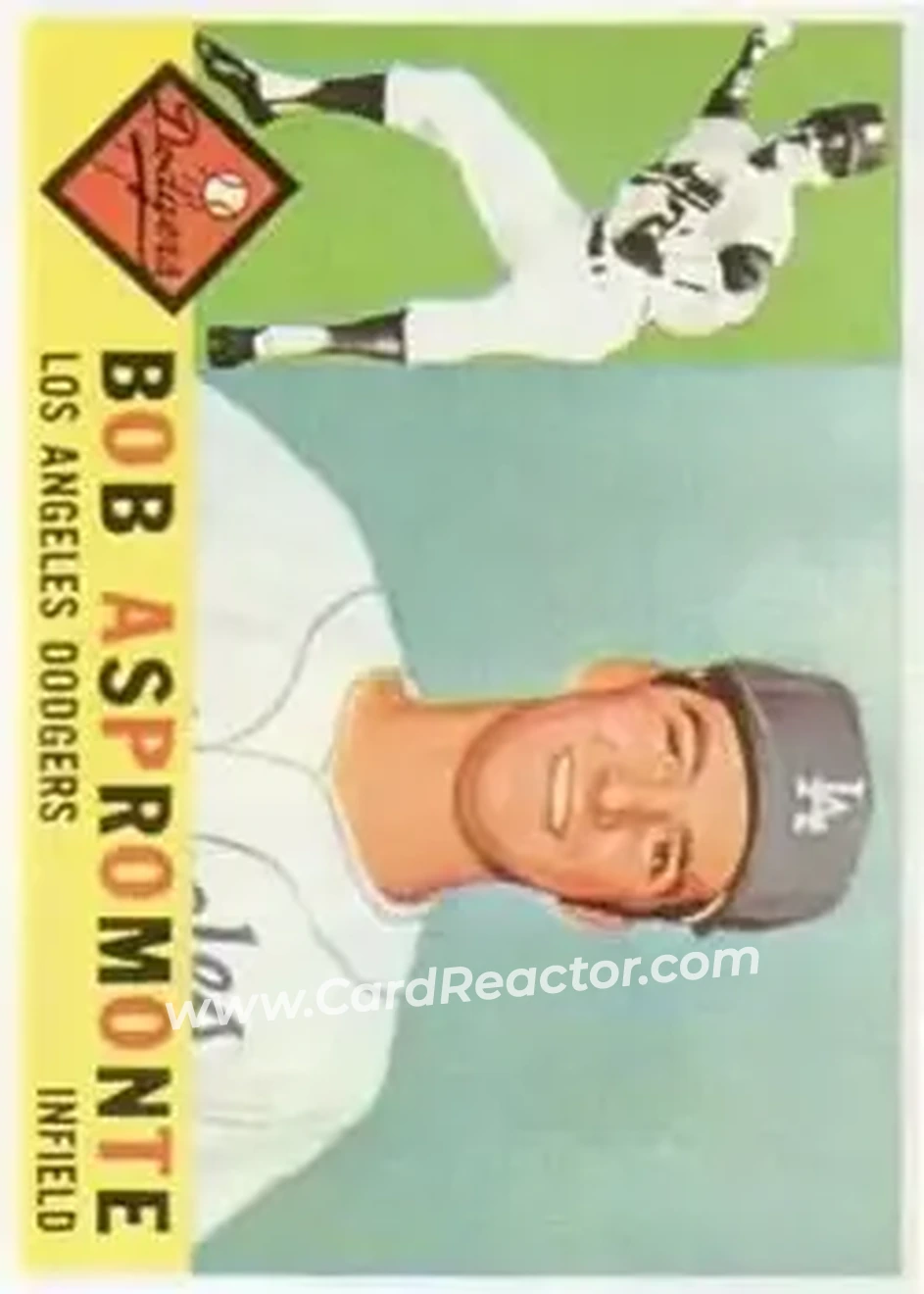 1960 Topps #547 - Bob Aspromonte - Los Angeles Dodgers - Front 1960 Topps #547 - Bob Aspromonte - Los Angeles Dodgers - Front