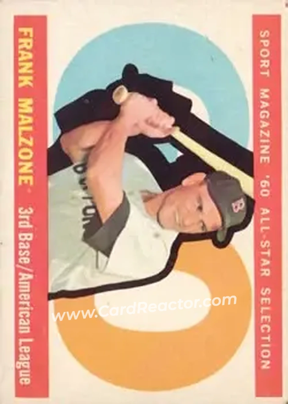 1960 Topps #557 - Frank Malzone - Boston Red Sox - Front 1960 Topps #557 - Frank Malzone - Boston Red Sox - Front