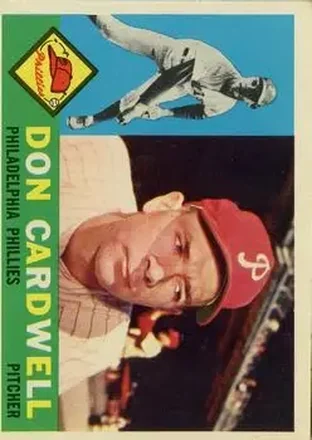 1960 Topps #384 - Don Cardwell - Philadelphia Phillies