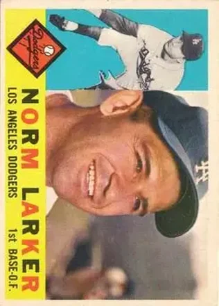 1960 Topps #394 - Norm Larker - Los Angeles Dodgers