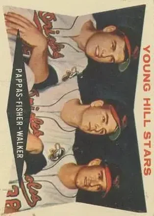 1960 Topps #399 - Young Hill Stars (Milt Pappas - Jack Fisher - Jerry Walker) CPC, VAR - Baltimore Orioles - Baltimore Orioles