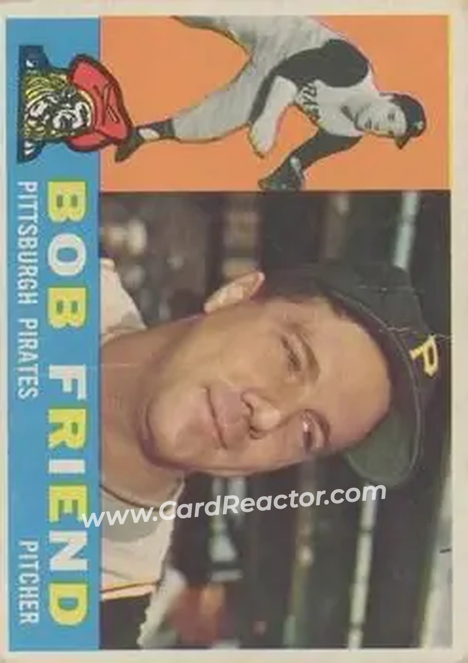 1960 Topps #437 - Bob Friend - Pittsburgh Pirates - Front 1960 Topps #437 - Bob Friend - Pittsburgh Pirates - Front