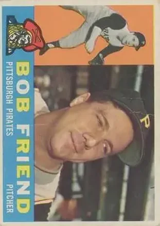 1960 Topps #437 - Bob Friend - Pittsburgh Pirates 1960 Topps #437 - Bob Friend - Pittsburgh Pirates