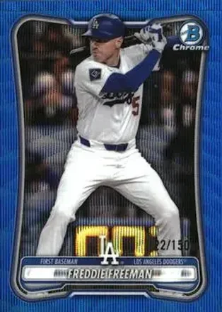 2026 Bowman Chrome - Blue Wave Refractor #39 - Freddie Freeman - Los Angeles Dodgers
