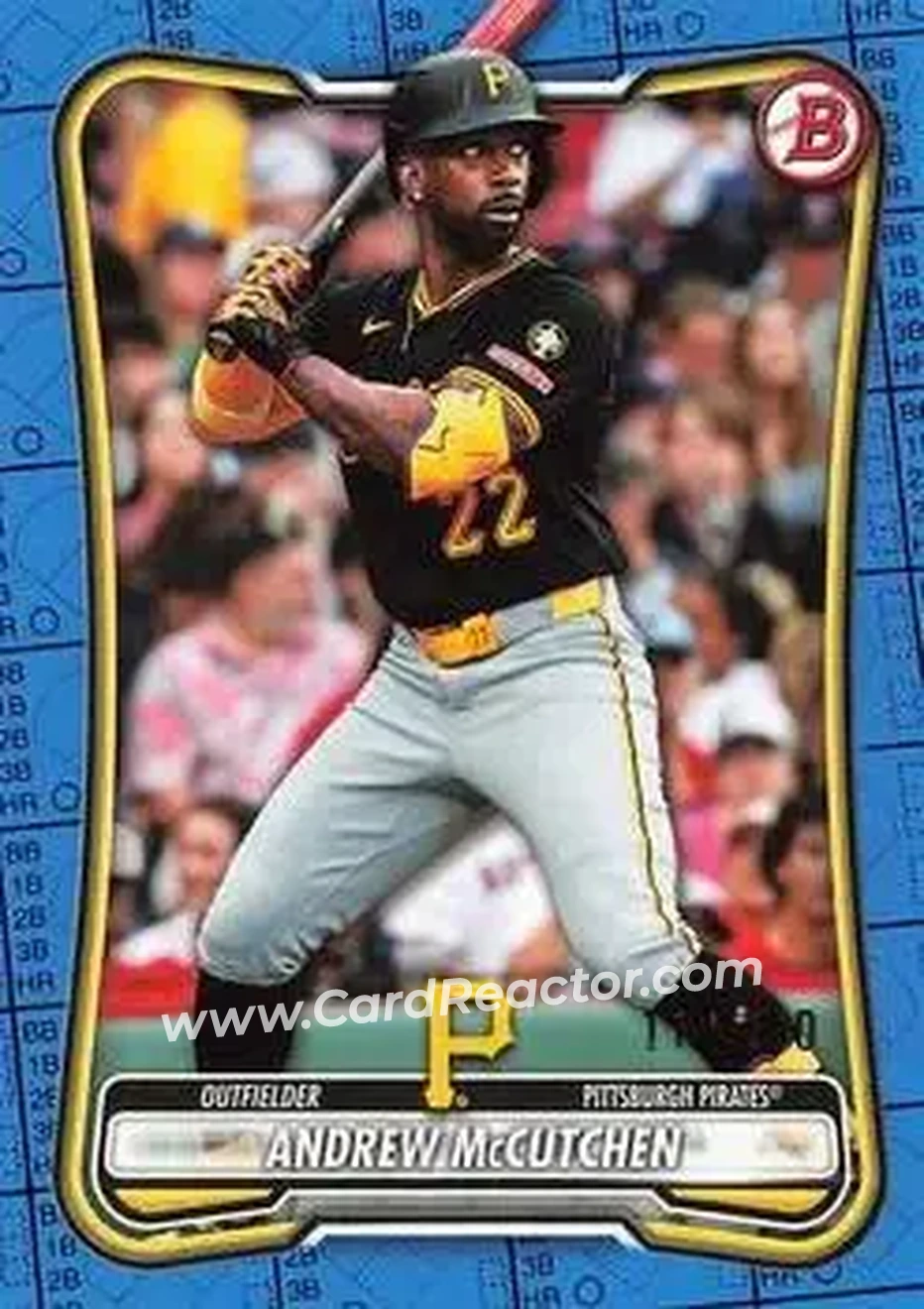 2026 Bowman - Blue Pattern #22 - Andrew McCutchen - Pittsburgh Pirates - Front