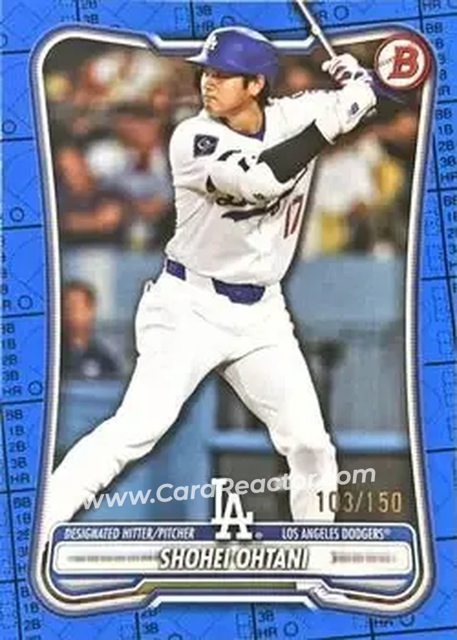 2026 Bowman - Blue Pattern #52 - Shohei Ohtani - Los Angeles Dodgers - Front
