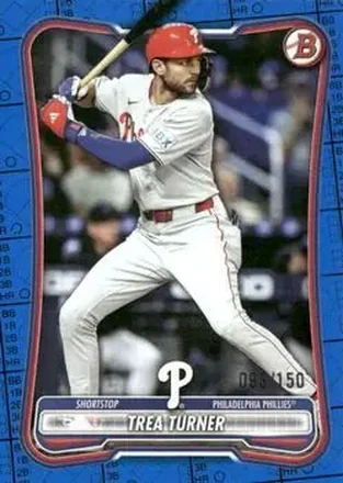2026 Bowman - Blue Pattern #71 - Trea Turner - Philadelphia Phillies