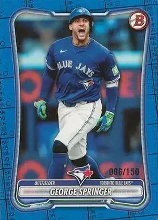 2026 Bowman - Blue Pattern #95 - George Springer - Toronto Blue Jays