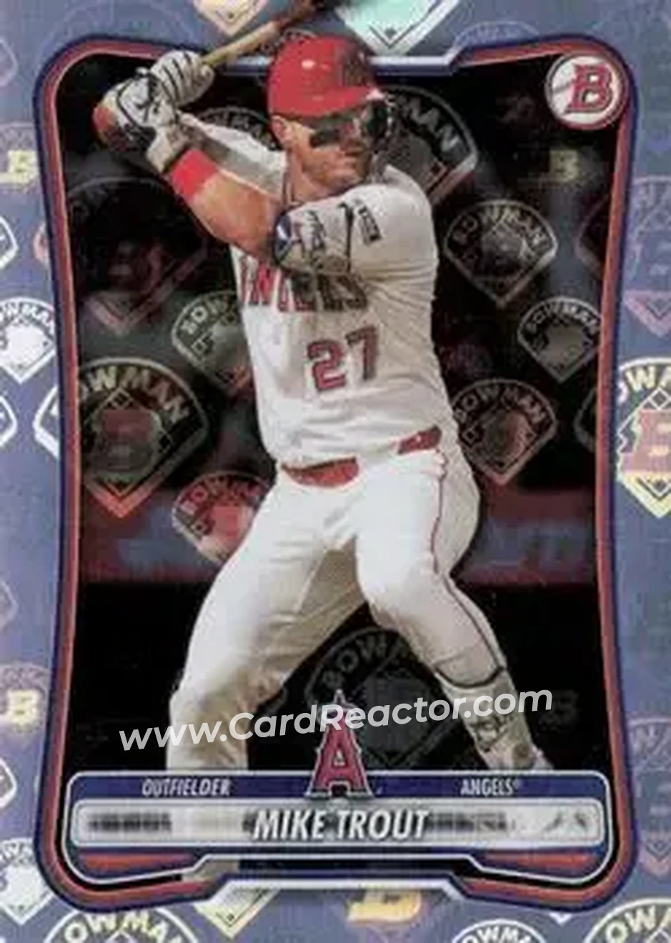 2026 Bowman - Bowman Logo Pattern #100 - Mike Trout - Los Angeles Angels - Front