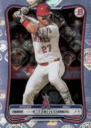 2026 Bowman - Bowman Logo Pattern #100 - Mike Trout - Los Angeles Angels
