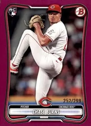 2026 Bowman - Fuchsia #3 - Chase Burns - Cincinnati Reds