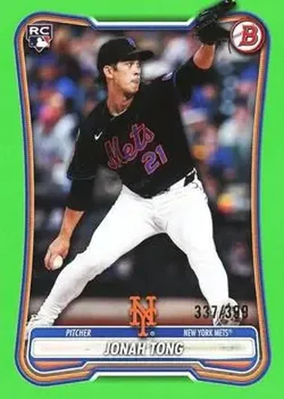 2026 Bowman - Green #65 - Jonah Tong - New York Mets