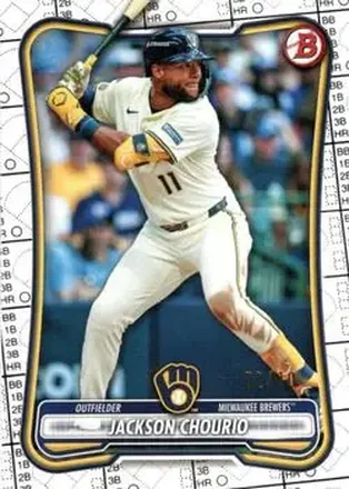 2026 Bowman - Black Pattern #4 - Jackson Chourio - Milwaukee Brewers