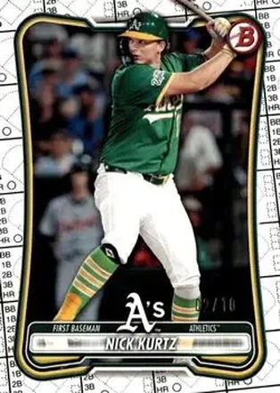 2026 Bowman - Black Pattern #10 - Nick Kurtz - Athletics