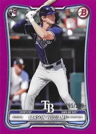 2026 Bowman - Fuchsia #39 - Carson Williams - Tampa Bay Rays