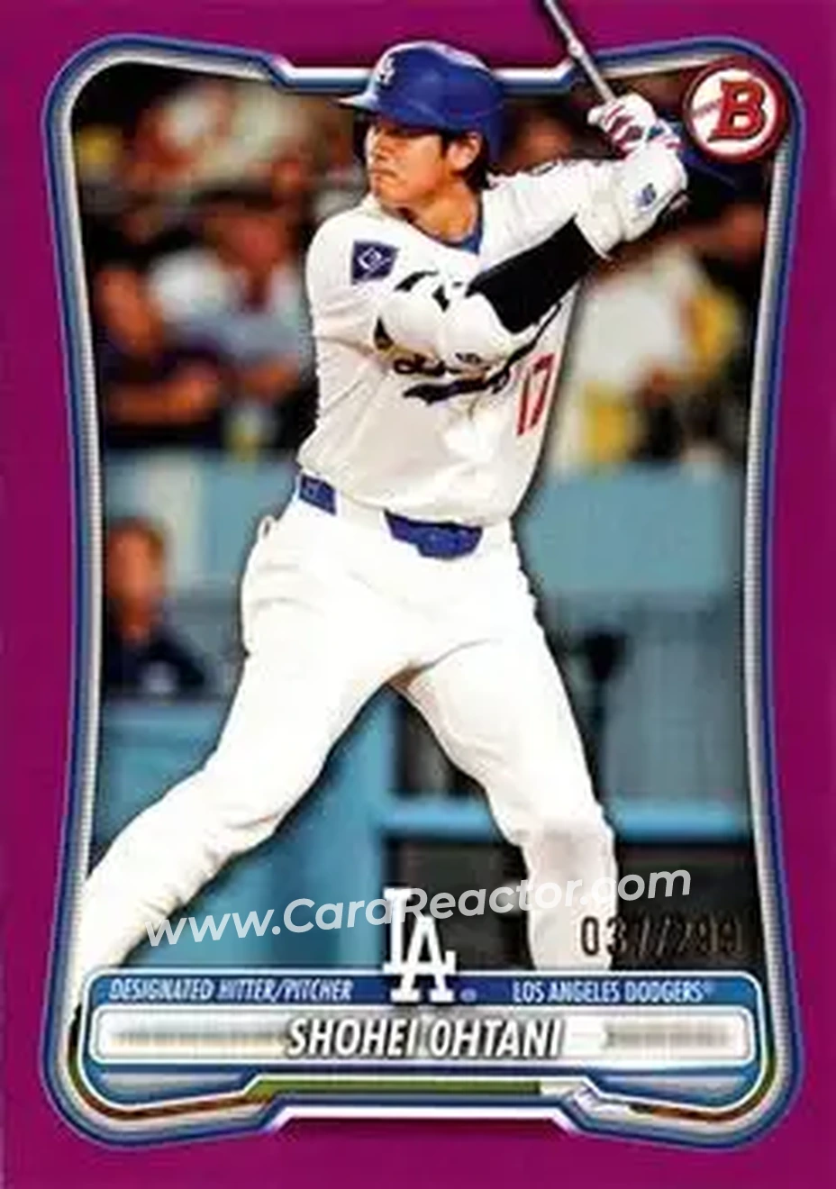 2026 Bowman - Fuchsia #52 - Shohei Ohtani - Los Angeles Dodgers - Front