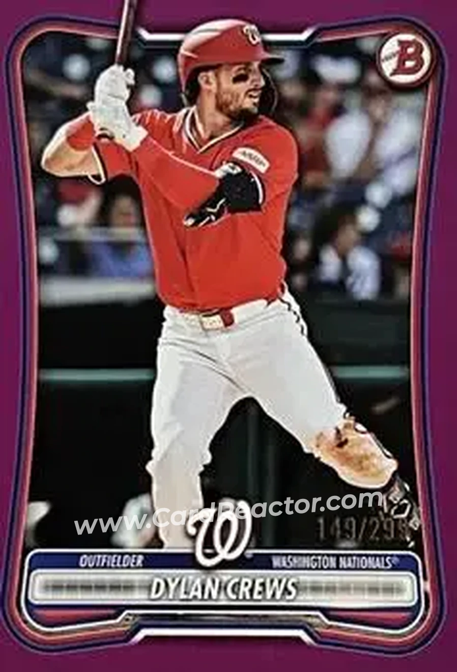 2026 Bowman - Fuchsia #54 - Dylan Crews - Washington Nationals - Front