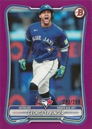 2026 Bowman - Fuchsia #95 - George Springer - Toronto Blue Jays