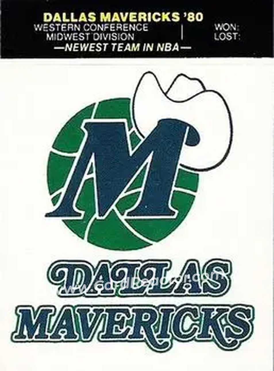 1980-81 Fleer NBA Team Stickers #NNO - Logo - Dallas Mavericks - Front